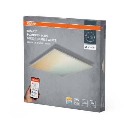 Osram - LED Stmívatelné stropní svítidlo SMART+ PLANON LED/36W/230V 60x60 cm 3000-6500K Wi-Fi