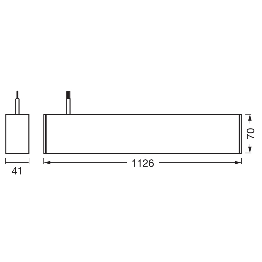 Osram - LED Stmívatelný lustr na lanku OFFICE LINE LED/42W/230V 4000K 112,6 cm bílá