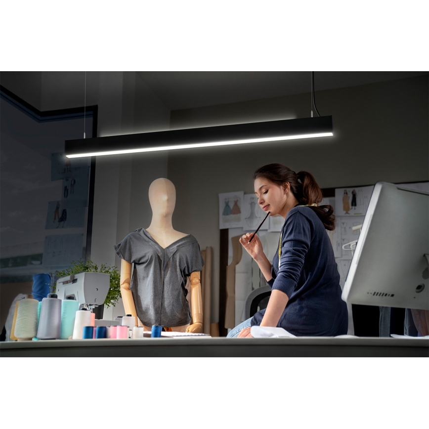 Osram - LED Stmívatelný lustr na lanku OFFICE LINE LED/42W/230V 4000K 112,6 cm černá