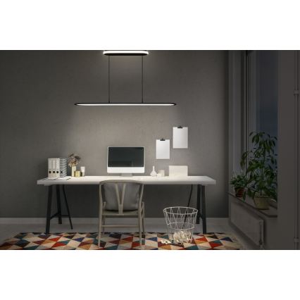 Osram - LED Stmívatelný lustr na lanku OFFICE LINE LED/57W/230V 4000K 100 cm CRI 90 černá