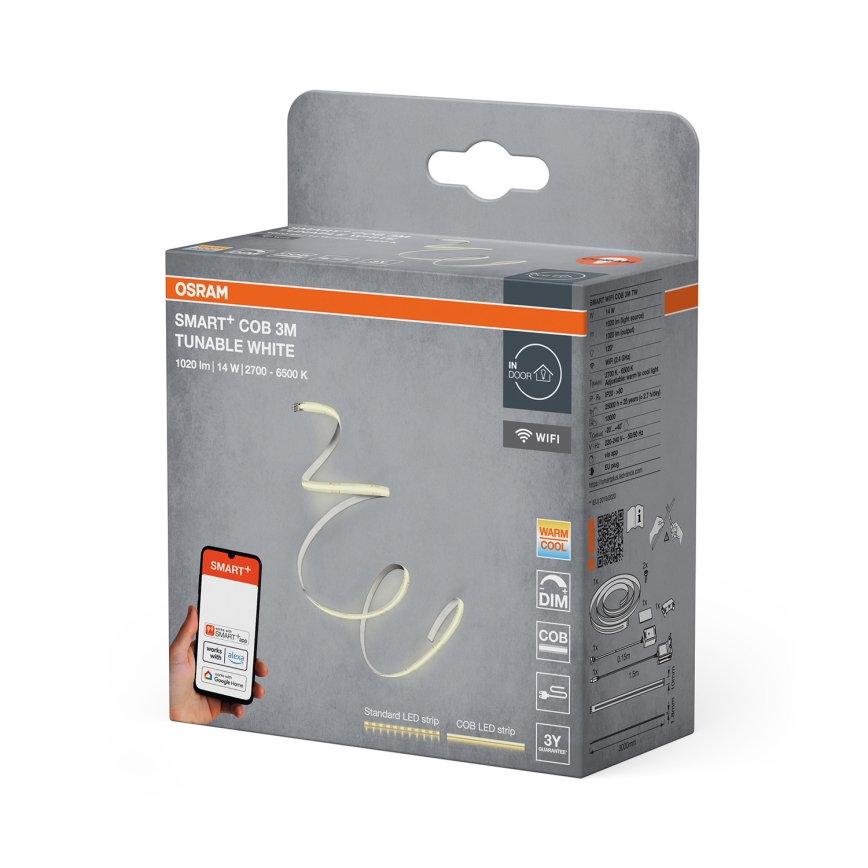 Osram - LED Stmívatelný pásek SMART+ COB 3m LED/14W/230V 2700-6500K Wi-Fi