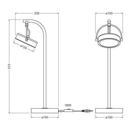Osram - LED Stolní lampa DECOR PUCK LED/11W/230V CRI 90 černá