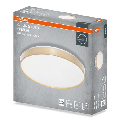 Osram - LED Stropní svítidlo CEILING LUXO LED/24W/230V pr. 38 cm zlatá