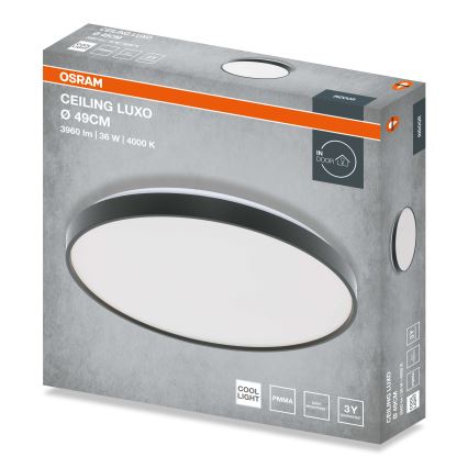 Osram - LED Stropní svítidlo CEILING LUXO LED/36W/230V pr. 49 cm černá