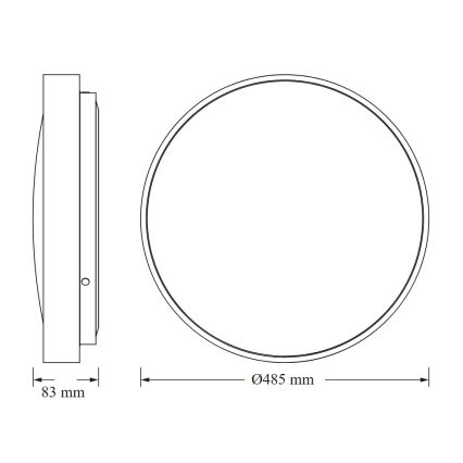 Osram - LED Stropní svítidlo CEILING LUXO LED/36W/230V pr. 49 cm zlatá