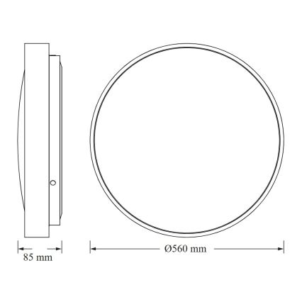Osram - LED Stropní svítidlo CEILING LUXO LED/60W/230V pr. 56 cm bílá