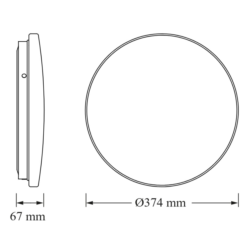 Osram - LED Koupelnové stropní svítidlo se senzorem soumraku CEILING ROUND LED/24W/230V 6500K pr. 37 cm bílá