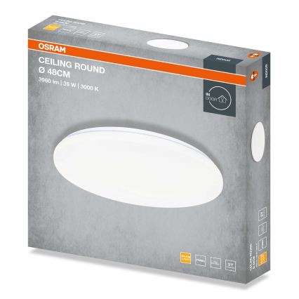 Osram - LED Stropní svítidlo CEILING ROUND LED/36W/230V 3000K pr. 48 cm bílá