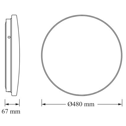 Osram - LED Stropní svítidlo CEILING ROUND LED/36W/230V 6500K pr. 48 cm bílá