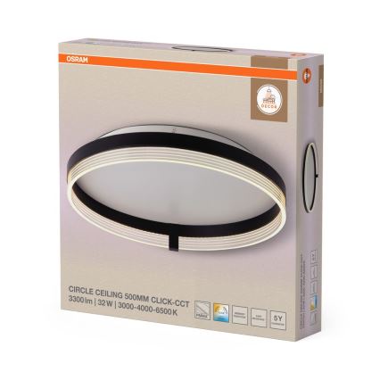 Osram - LED Stropní svítidlo DECOR CIRCLE LED/32W/230V 3000/4000/6500K pr. 50 cm černá/bílá