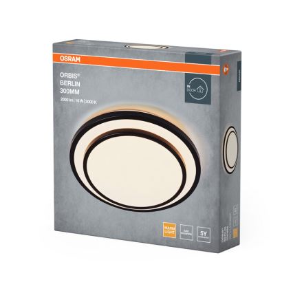 Osram - LED Stropní svítidlo ORBIS BERLIN LED/16W/230V pr. 29,3 cm černá