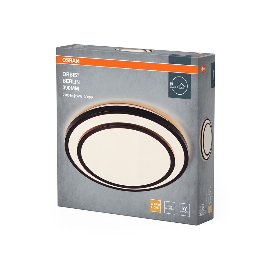 Osram - LED Stropní svítidlo ORBIS BERLIN LED/24W/230V pr. 39 cm černá