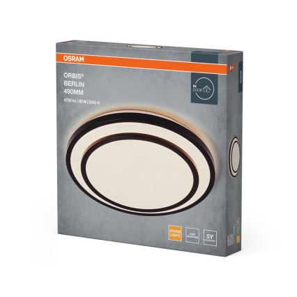 Osram - LED Stropní svítidlo ORBIS BERLIN LED/36W/230V pr. 49,2 cm černá