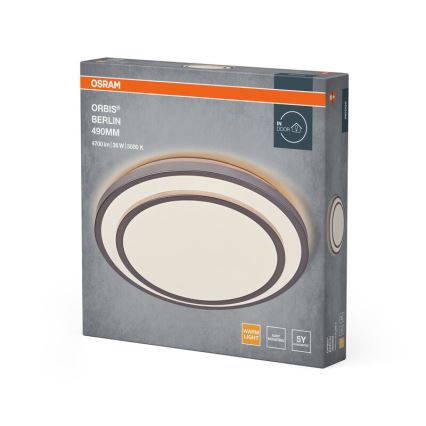 Osram - LED Stropní svítidlo ORBIS BERLIN LED/36W/230V pr. 49,2 cm stříbrná