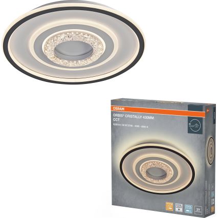 Osram - LED Stropní svítidlo ORBIS CRISTALLY LED/50W/230V 2700/4000/6000K pr. 43 cm bílá/černá
