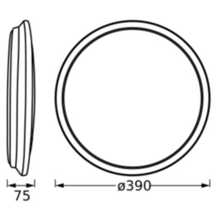 Osram - LED Stropní svítidlo ORBIS DUBLIN LED/24W/230V pr. 39 cm stříbrná
