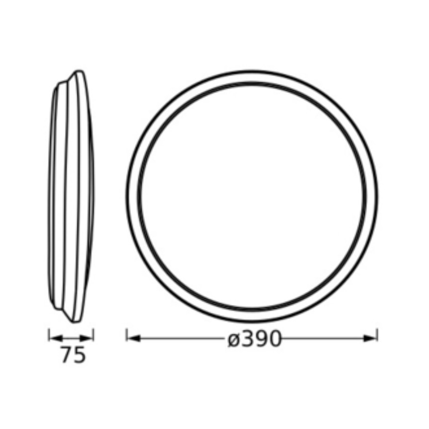 Osram - LED Stropní svítidlo ORBIS DUBLIN LED/24W/230V pr. 39 cm stříbrná
