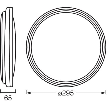 Osram - LED Stropní svítidlo ORBIS HELMAN LED/16W/230V pr. 29,5 cm stříbrná