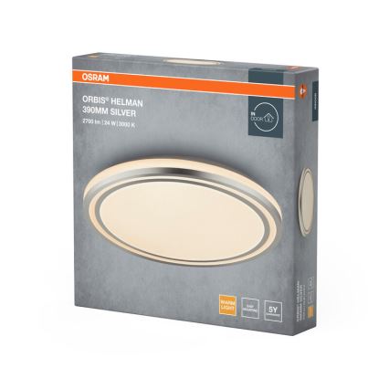 Osram - LED Stropní svítidlo ORBIS HELMAN LED/24W/230V pr. 39 cm stříbrná
