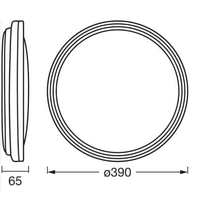 Osram - LED Stropní svítidlo ORBIS HELMAN LED/24W/230V pr. 39 cm stříbrná