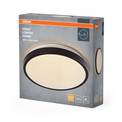 Osram - LED Stropní svítidlo ORBIS LONDON LED/16W/230V pr. 28 cm černá