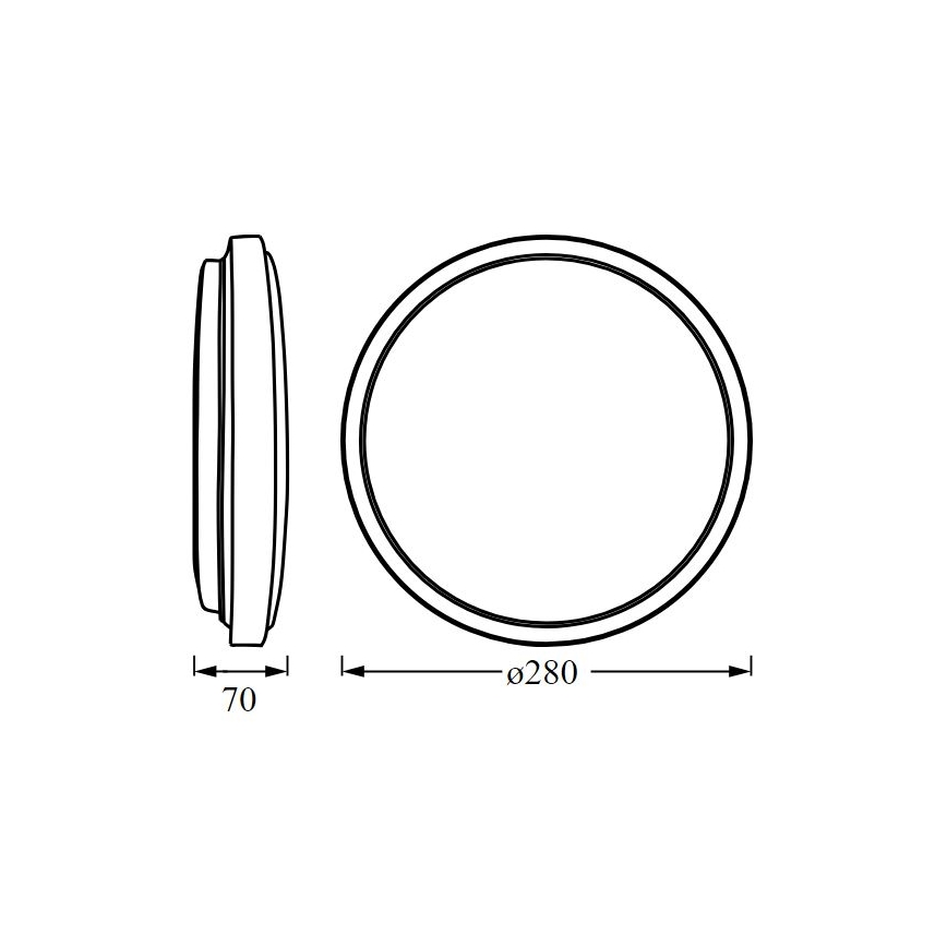 Osram - LED Stropní svítidlo ORBIS LONDON LED/16W/230V pr. 28 cm černá