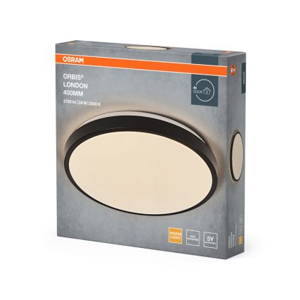 Osram - LED Stropní svítidlo ORBIS LONDON LED/24W/230V pr. 39,5 cm černá