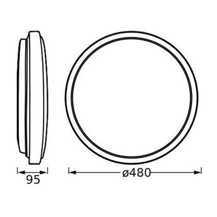 Osram - LED Stropní svítidlo ORBIS LONDON LED/36W/230V pr. 48 cm bílá
