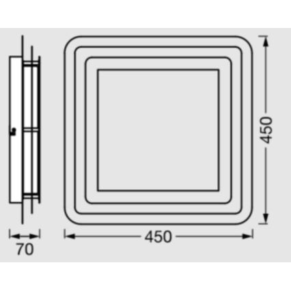 Osram - LED Stropní svítidlo ORBIS SPIRAL LED/26W/230V 45x45 cm bílá