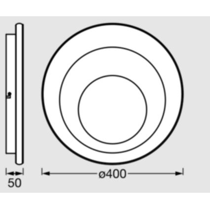 Osram - LED Stropní svítidlo ORBIS SPIRAL LED/27W/230V pr. 40 cm bílá