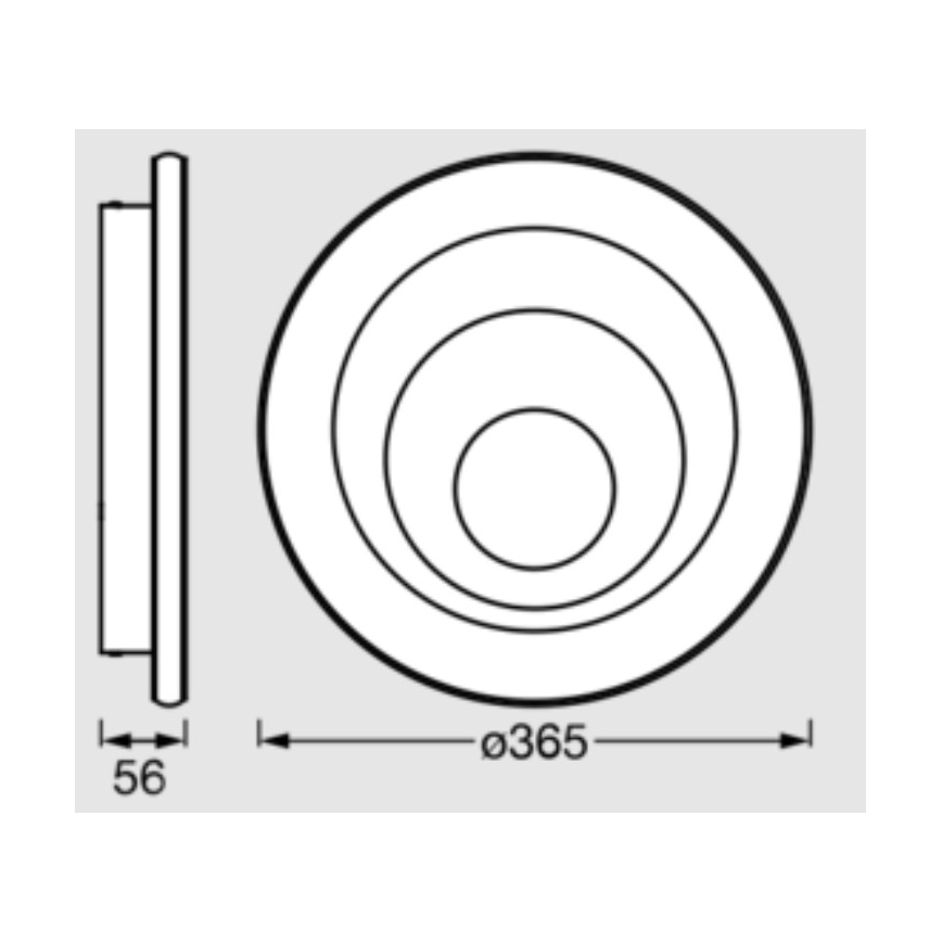 Osram - LED Stropní svítidlo ORBIS SPIRAL LED/38W/230V pr. 36,5 cm bílá