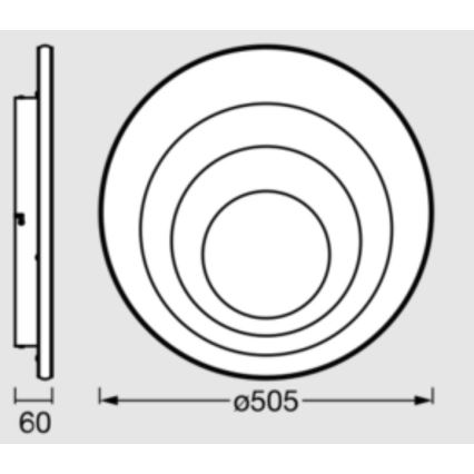 Osram - LED Stropní svítidlo ORBIS SPIRAL LED/42W/230V pr. 50,5 cm bílá