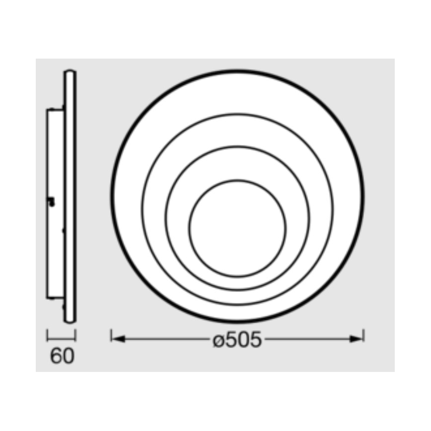 Osram - LED Stropní svítidlo ORBIS SPIRAL LED/42W/230V pr. 50,5 cm bílá