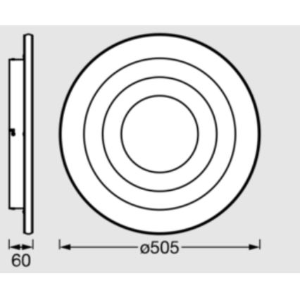Osram - LED Stropní svítidlo ORBIS SPIRAL LED/42W/230V pr. 50,5 cm bílá