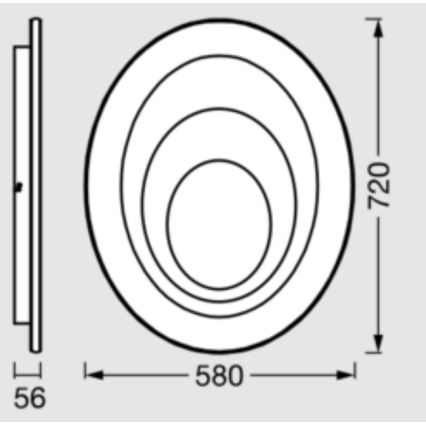 Osram - LED Stropní svítidlo ORBIS SPIRAL LED/63W/230V bílá