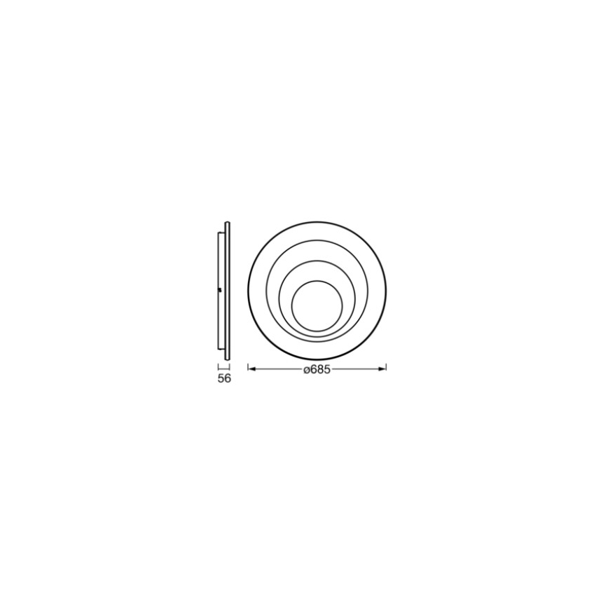 Osram - LED Stropní svítidlo ORBIS SPIRAL LED/63W/230V pr. 68,5 cm