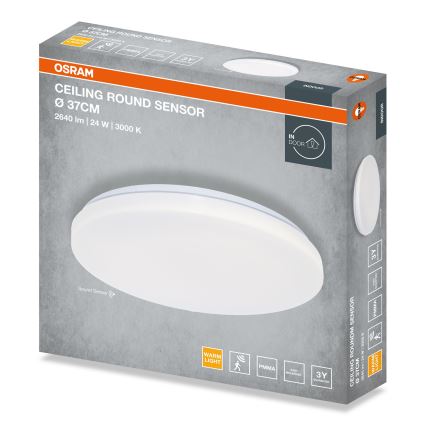 Osram - LED Stropní svítidlo se senzorem soumraku ROUND LED/24W/230V pr. 37 cm