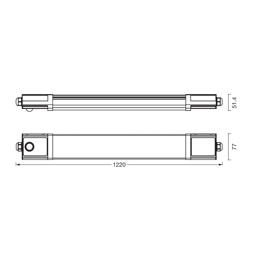 Osram - LED Technické zářivkové svítidlo se senzorem soumraku i pohybu SUBMARINE LED/36W/230V 122 cm IP65