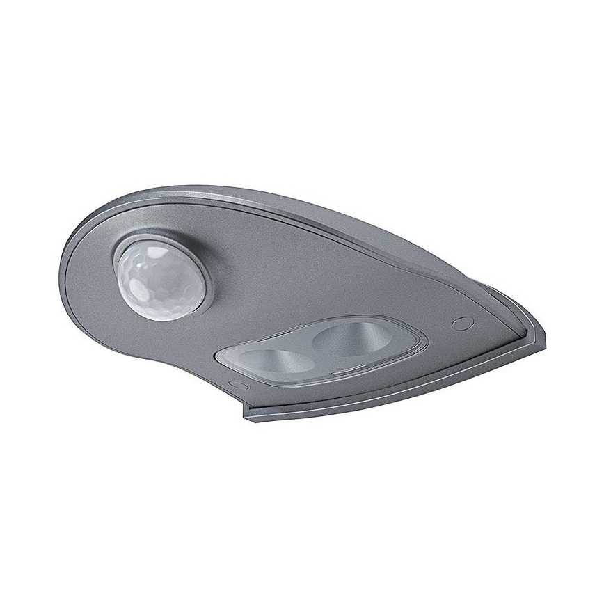 Osram - LED Venkovní nástěnné svítidlo se senzorem DOORLED LED/0,5W/3xAA IP54 stříbrná
