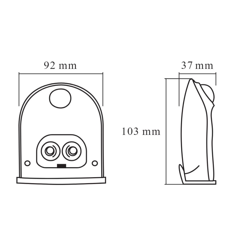 Osram - LED Venkovní nástěnné svítidlo se senzorem DOORLED LED/0,5W/3xAA IP54 stříbrná