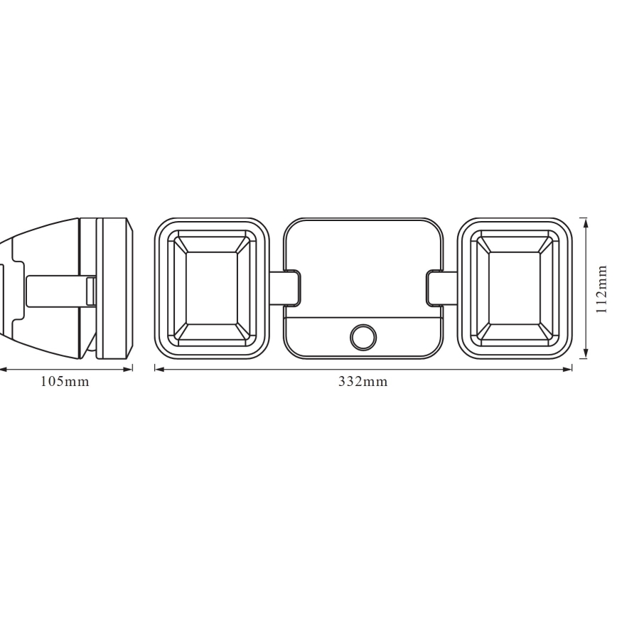 Osram - LED Venkovní nástěnný reflektor se senzorem BATTERY 2xLED/5W/4xD IP54