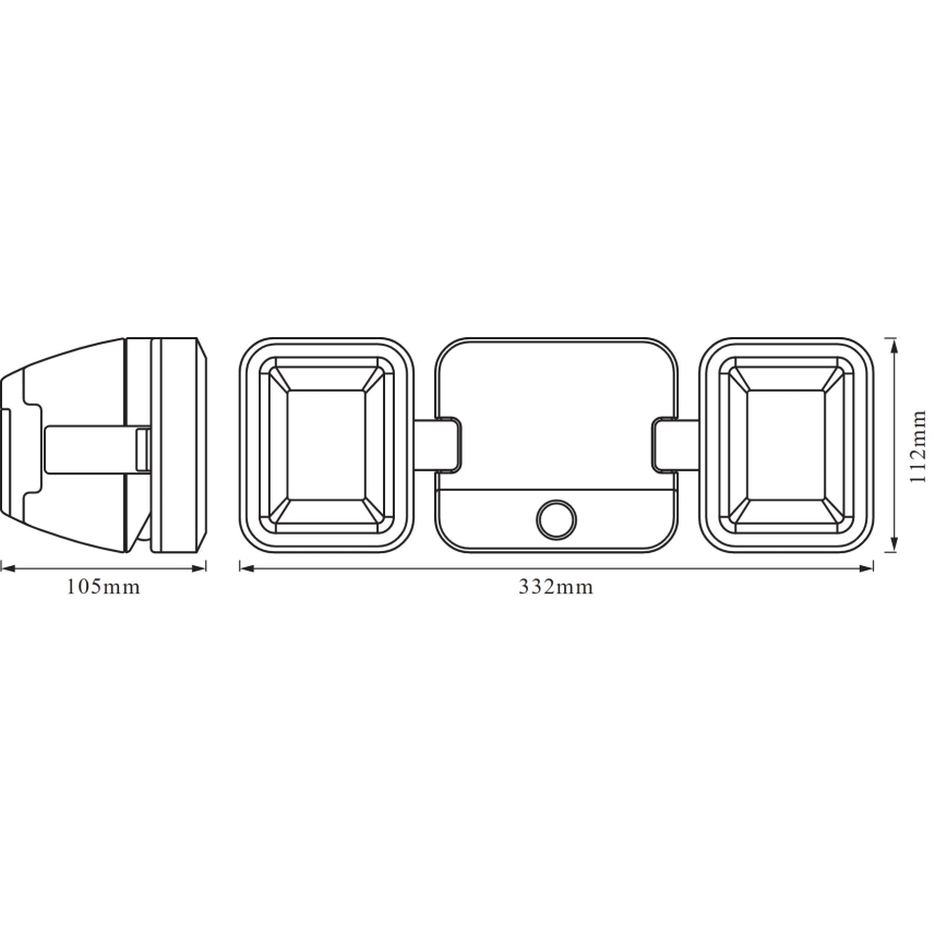 Osram - LED Venkovní nástěnný reflektor se senzorem BATTERY 2xLED/5W/4xD IP54
