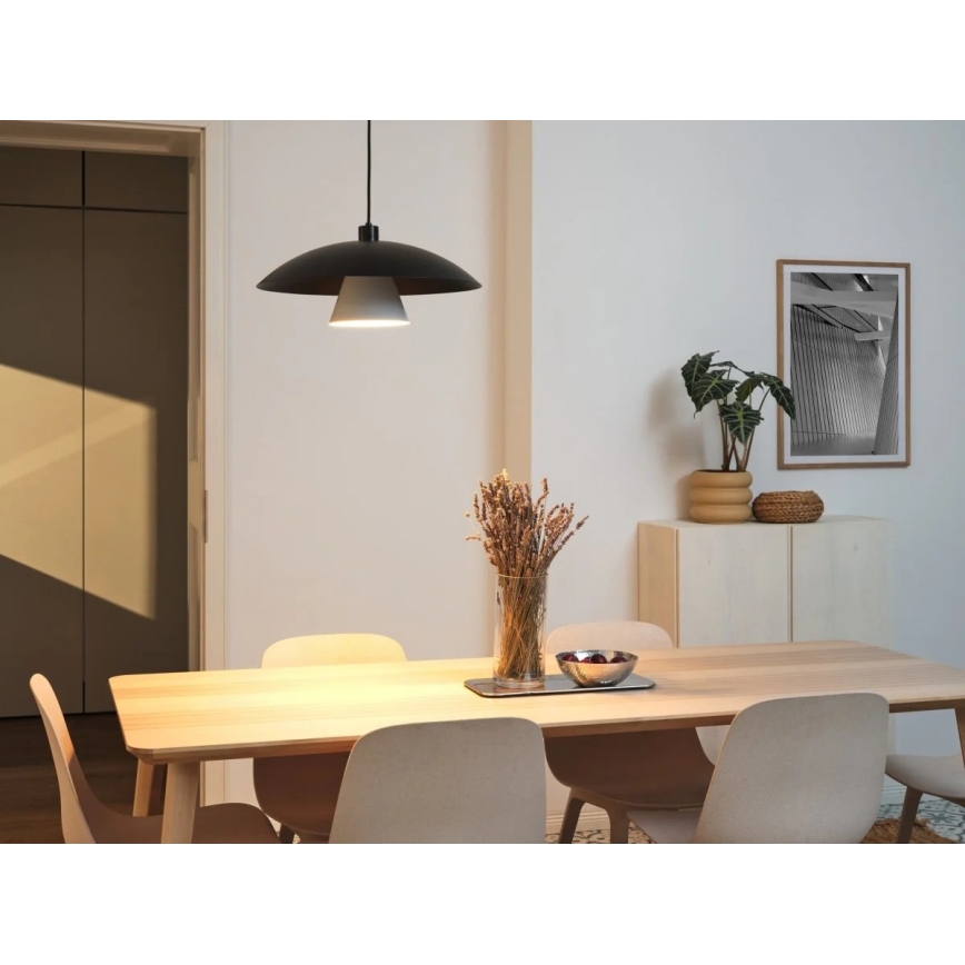 Osram - Lustr na lanku DECOR FLYING MUSHROOM 1xE27/25W/230V pr. 50 cm černá