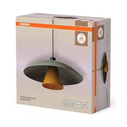 Osram - Lustr na lanku DECOR FLYING MUSHROOM 1xE27/25W/230V pr. 50 cm zelená