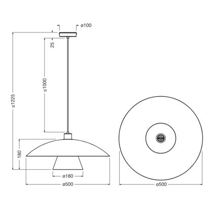 Osram - Lustr na lanku DECOR FLYING MUSHROOM 1xE27/25W/230V pr. 50 cm zelená