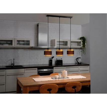 Osram - Lustr na lanku DECOR HORNET 3xE27/10W/230V černá/zlatá