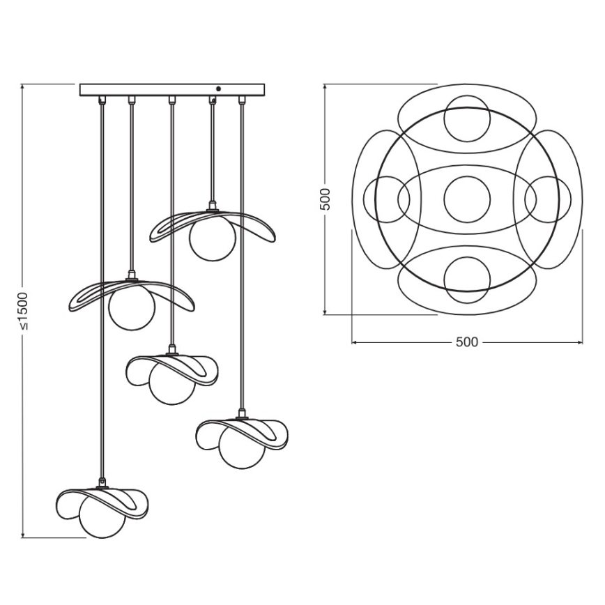 Osram - Lustr na lanku DECOR PEARL 5xG9/5W/230V béžová