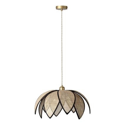 Osram - Lustr na lanku DECOR RATTAN 1xE27/15W/230V pr. 48 cm béžová/černá