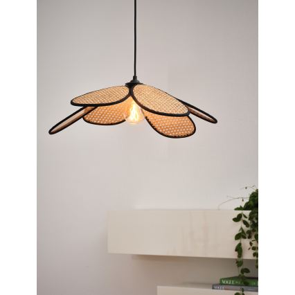 Osram - Lustr na lanku DECOR RATTAN 1xE27/15W/230V pr. 58 cm béžová/černá