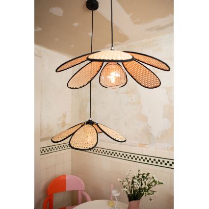 Osram - Lustr na lanku DECOR RATTAN 1xE27/15W/230V pr. 58 cm béžová/černá